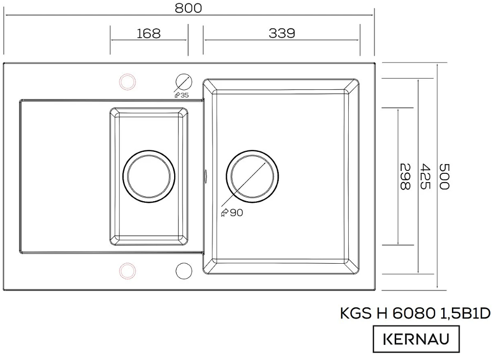 KGS H 6080 1,5B1D Deep Black